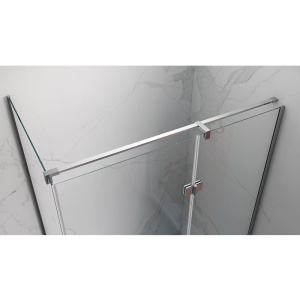 Cabina de dus dreptunghiulara cu cadita de dus, Culoare Negru, Dimensiune 120X100 cm, Finisaj Crom - Img 16