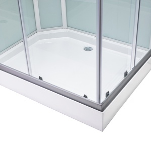 Cabina de dus dreptunghiulara cu hidromasaj si cadita inclusa montaj dreapta Alma 120 x 80 cm - Img 4