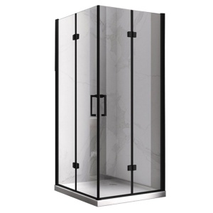 Cabina de dus dreptunghiulara cu rame negre si cadita de dus alba KZ12A-ST03E 90 x 80 cm - Img 17