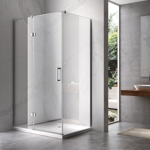 Cabina de dus dreptunghiulara sticla securizata rama crom KZ03D 120 x 100 cm - Img 2