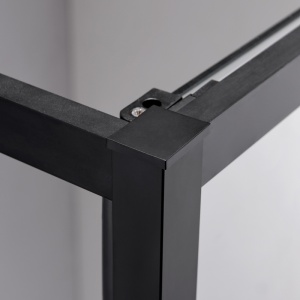 Cabina de dus Kira Dreptunghiulara 100x80cm, Design Modern, Culoare Negru - Img 12