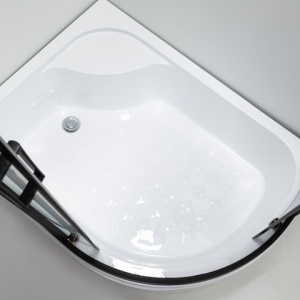 Cabina de dus Maja/De dreapta 115x85cm, Usi Glisante, Design Modern Negru+ Cada de dus inalta - Img 22