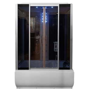 Cabina de dus MO-02005 cu hidromasaj crom 150X83X220CM - Img 2
