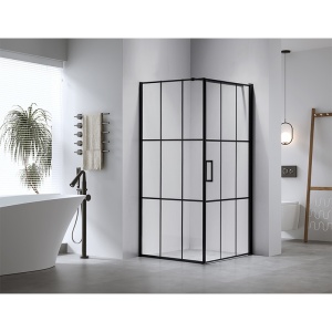 Cabina de dus patrata cu cadita de dus inclusa BS13A/SXL02A 80 x 80 cm negre - Img 5
