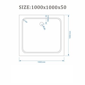 Cabina de dus patrata cu rama cromata, sticla securizata si cadita laba inclusa KZ93C/ ST06A 100 x 100 cm - Img 16