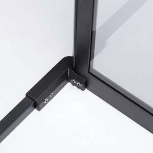 Cabina de dus patrata cu rama neagra si sticla transparenta BS10A 80 x 80 cm - Img 11
