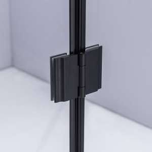Cabina de dus patrata cu rame negre si cadita alba slim KZ1390A/ST02A 80 x 80 cm - Img 10