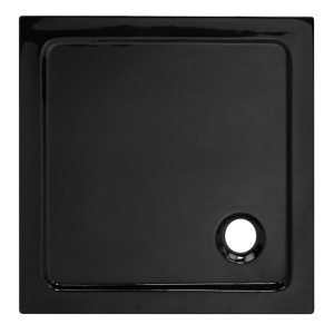 Cabina de dus patrata din sticla securizata 5mm si rame cromate cu cadita neagra inclusa KZ93A-ST02A 80 x 80 cm - Img 12
