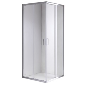 Cabina de dus patrata din sticla securizata 6 mm cu rame cromate KZ93C 100 x 100 cm