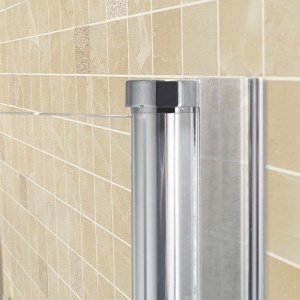 Cabina de dus patrata din sticla securizata 6 mm si rame cromate KZ1290A 80 x 80 cm - Img 9