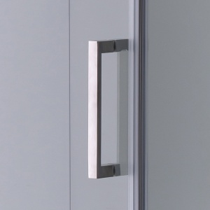 Cabina de dus patrata din sticla securizata cu cadita neagra slim KZ1190B-RIKO 90 x 90 cm - Img 7