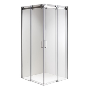 Cabina de dus patrata din sticla securizata si rame cromate ZBD-9063 90 x 90 cm