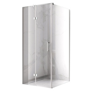 Cabina de dus patrata din sticla securizata si rame cromate ZES-KZ01D 100 x 100 cm