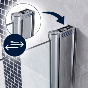 Cabina de dus patrata KZ29 90 x 90 x 195 cm sticla 6 mm profil crom - Img 5