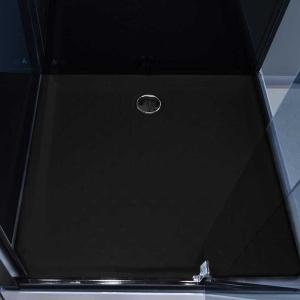 Cabina de dus patrata WSH306 , cu cadita de dus 90x90, Culoare Negru - Img 15
