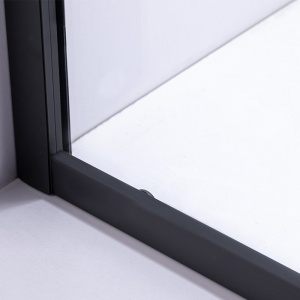 Cabina de dus pentagonala cu rame negre sticla securizata si cadita neagra BS07A/SXL07A 80 x 80 cm - Img 14