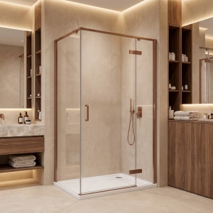 Cabina de dus Rea Bruno Brush Copper 120 x 90 cm - Img 3