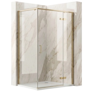 Cabina de dus Rea Bruno Brush Gold 100 x 80 cm - Img 2