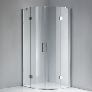 Cabina de dus semicirculara din sticla securizata rame cromate KZ92B 90 x 90 cm - Img 6