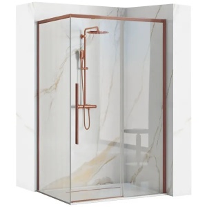 Cabina de dus Solar Copper Brush, Dimensiune 120x90cm, Design Modern
