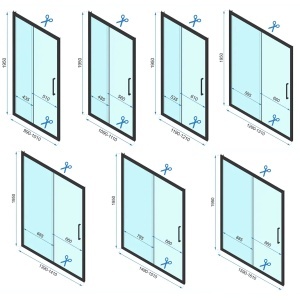 Cabina dus cu profil auriu periat Rapid Slide Gold Brush 150 x 100 cm - Img 7