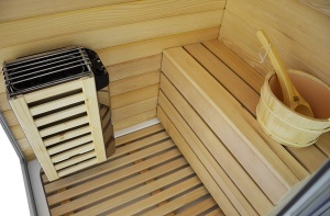 Cabina multifunctionala sauna uscata, sauna cu aburi si cabina de dus, montaj stanga alba 180 x 110 x 223 cm - Img 6