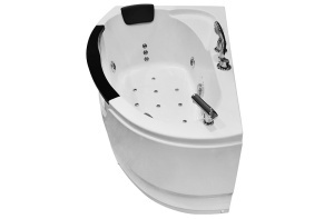 Cada baie cu hidromasa si SPA Black pentru o persoana, montaj stanga, 169 x 90 x 56 cm - Img 3