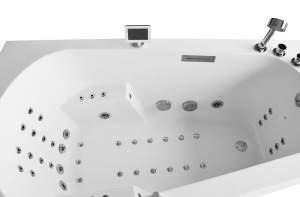 Cada cu hidromasaj asimetrica MUE-007A stanga – 170 x 100 x 70 cm, 49 duze, incalzitor si Bluetooth - Img 12