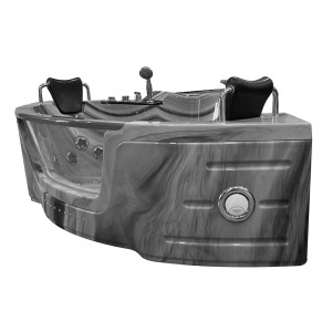 Cada cu hidromasaj de colt pentru 2 persoane MUS-1060 gri – 154 x 154 x 69 cm, incalzitor, ozonator si cromoterapie - Img 5