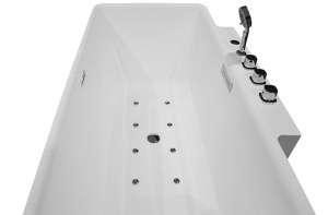 Cada cu hidromasaj MUE-1702, 170 x 87 x 61 cm, baterie cascada inclusa, alb lucios - Img 9