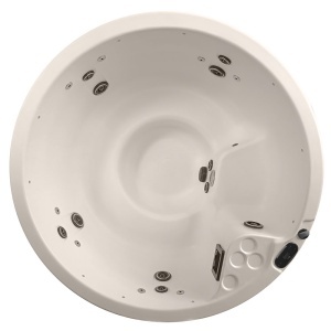 Cada cu hidromasaj rotunda, jacuzzi exterior crem, Pro Viking Spas pentru 5 persoane 234 x 234 x 95 cm