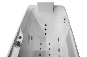 Cada de baie cu hidromasaj si SPA, alba, cu paravan sticla si dus fix, montaj stanga 140 x 78 x 58 cm - Img 11