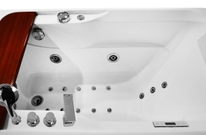 Cada de baie cu hidromasaj si SPA, alba, cu paravan sticla si dus fix, montaj stanga 170 x 78 x 58 cm - Img 12