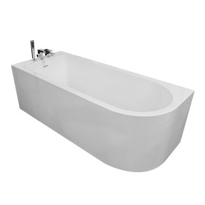 Cadă de baie cu montaj pe stanga, cu baterie cromata 150 x 75 x 58 cm - Img 5