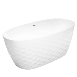 Cadă de baie freestanding, acrilica, alba Gaja 170 cm - Img 2