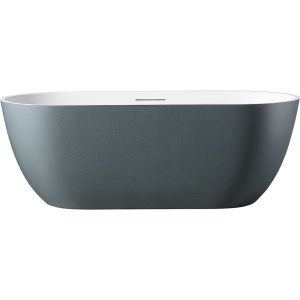 Cada de baie freestanding cu strat rezistent la abraziune D002GBW gri/alb 170 x 75 x 60 cm - Img 4