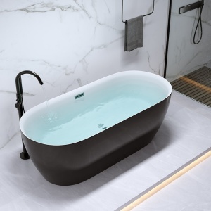 Cada de baie freestanding ovala Cesana 518C neagra – 170 x 75 cm - Img 8