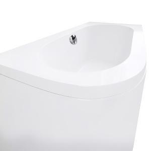 Cada de baie, montaj la perete dreapta cu masca, EBI White Chrome - 150 x 75 cm - Img 11