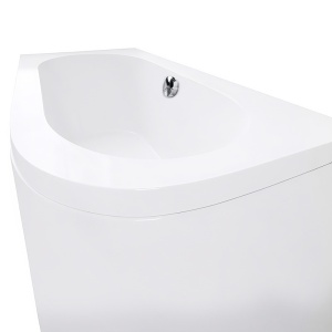Cada de baie, montaj stanga cu masca, EBI - 150 x 75 cm, acril alb, sifon crom inclus - Img 11