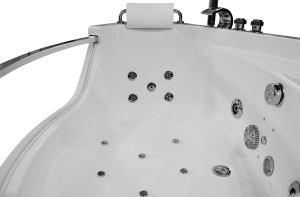 Cada de baie pe colt cu hidromasaj si SPA alba 150 x 150 x 61 cm - Img 21