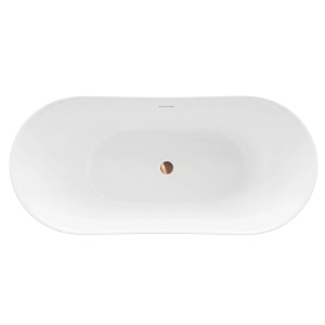 Cada de podea freestanding, alba, Rea Ferrano Slim 170 cm - Img 5