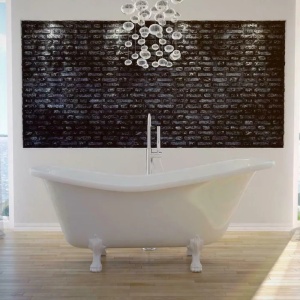 Cada free-standing Retro Besco Otylia , Dimensiune 170x77cm , Culoare Alb, Picioare Albe - Img 1