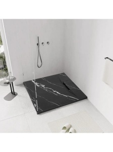 Cadita de dus 90x90 Bazalt CARRARA Black