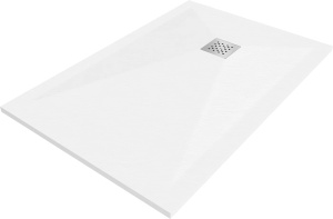Cadita de dus compozit dreptunghiulara 110x90 cm, Culoare Alb - Img 1