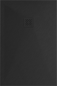 Cadita de dus compozit- structura piatra dreptunghiulara 140x100 cm, Culoare Negru - Img 2