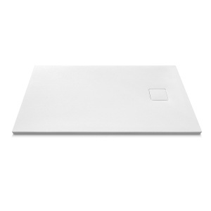 Cadita de dus din compozit de piatra Pro Exclusiv dreptunghiulara alb 140 x 80 x 4 cm - Img 3
