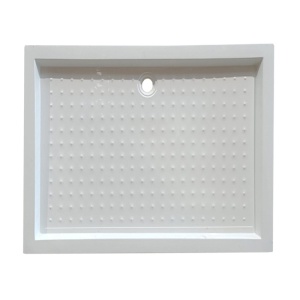 Cadita de dus dreptunghiulara inalta antialunecare SXL04 100 x 90 cm alba - Img 3