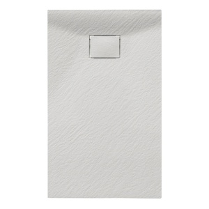 Cadita de dus dreptunghiulara slim model piatra Juko 100x80 cm alba