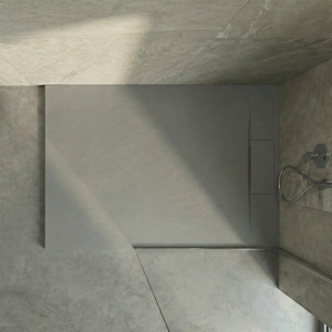 Cadita de dus gri cu sifon Veldman Toledo Slim, diverse dimensiuni - Img 4