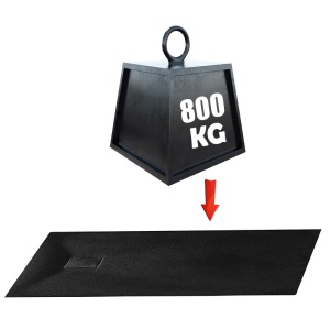 Cadita de dus JUKO Slim Dreptunghiulara, 90x80cm, Structura de piatra, Culoare Negru - Img 7